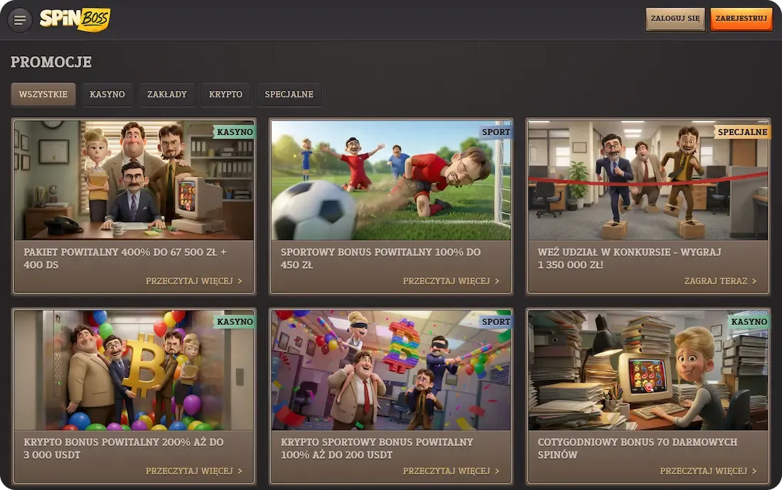 SpinBoss Casino – bonus powitalny